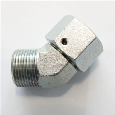Højkvalitets 45 graders metrisk han-til-drejelig hun-hydraulisk adapter